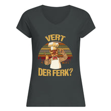 Load image into Gallery viewer, Vert Der Ferk Retro Vintage Gift For Cook Lovers Ladies V-Neck