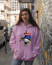 Load image into Gallery viewer, Eagle Giant Scratch USA Flag Gift For Women Hoodie