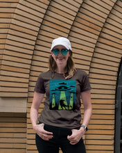 Load image into Gallery viewer, UFA Dinosaur T Rex Sky Full Of Stars Ladies Tee