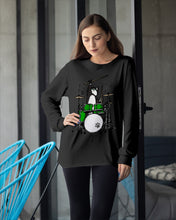 Load image into Gallery viewer, Funny Cat Playing Drums Great Gift For Cat Lovers Unisex Long Sleeve