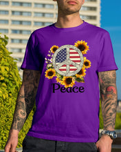 Load image into Gallery viewer, Peace Sign Sunflower Birthday Gift For Girls Guys Tee