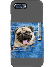 Load image into Gallery viewer, baby Pug In Denim Pocket Gift For Dog Lovers Phone case