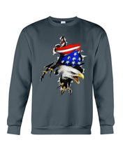 Load image into Gallery viewer, Eagle Giant Scratch USA Flag Gift For Women Sweatshirt