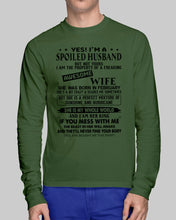 Load image into Gallery viewer, I'm A Spolied Husband But Not Yours - Awesome Wife Was Born In February Unisex Long Sleeve