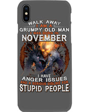Load image into Gallery viewer, Walk Away I Am A Grumpy Old Man Who Was Born In November Birthday Gift Phone case