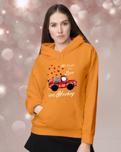 Load image into Gallery viewer, All I Need Are Love And Hockey Gift For Hockey Players Hoodie