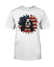 Load image into Gallery viewer, English Cocker Spaniel US Sunflower Gift For Dog Lovers Guys Tee