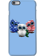 Load image into Gallery viewer, Lovely Phone Case Three Owl With US Flag Gift For Owl Lovers Phone case