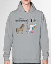 Load image into Gallery viewer, Funny Difference Between Me And Other Psychotherapists Unicorn And Horse Hoodie