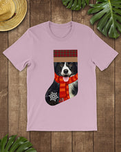 Load image into Gallery viewer, Santa Border Collie In Stock Gift For Dog Lovers Guys Tee