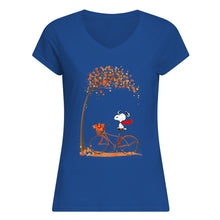 Load image into Gallery viewer, Snoopy Cartoon Movie Autumn Is Coming Gift For Fans Ladies V-Neck