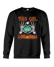 Load image into Gallery viewer, This Girl Loves Halloween Gift For Girls Sweatshirt