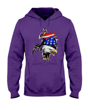 Load image into Gallery viewer, Eagle Giant Scratch USA Flag Gift For Women Hoodie