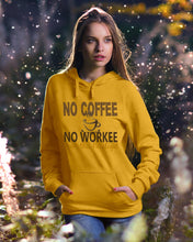 Load image into Gallery viewer, No Coffee No Workee Funny Paralegal Special Unique Custom Design Hoodie