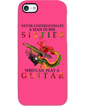 Load image into Gallery viewer, Never Underestimate A 60 Year Old Man Can Play A Guitar Phone case