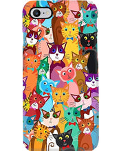 Load image into Gallery viewer, Colorful Cartoon Cat Face Gift For Cat Lovers Phone case