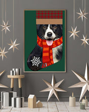 Load image into Gallery viewer, Santa Border Collie In Stock Gift For Dog Lovers Vertical Poster