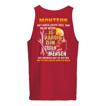 Load image into Gallery viewer, Het Moeilijkste Deel Van Mijn Werk Is Aardig Zijn Tegen Mensen Unisex Tank Top