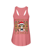 Load image into Gallery viewer, Merry Catmas Cute Funny Gifts Ladies Flowy Tank