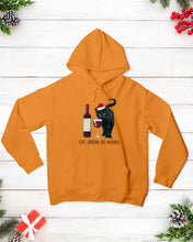 Load image into Gallery viewer, Cat Drink And Be Merry Meaningful Gift For Women Hoodie