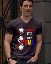 Load image into Gallery viewer, Baseball Be My DNA Gift For Sport Lovers Guys V-Neck