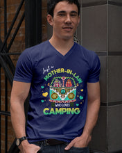 Load image into Gallery viewer, Just A Mother-in-law Who Loves Camping Trending Guys V-Neck