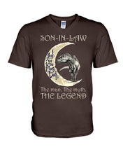 Load image into Gallery viewer, I Love You To The Moon And Back Gift For Son-In-Law Guys V-Neck
