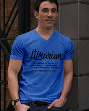 Load image into Gallery viewer, Librarian Keeper Of Books Guardian Of Knowledge Custom Gift For Librarian Guys V-Neck