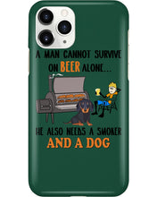 Load image into Gallery viewer, A Man Loves Beer And Dachshund Gift For Dog Lovers Phone case