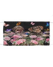 Load image into Gallery viewer, German Wirehaired Pointer With Peonies Gift For Dog Lovers Cloth Face Mask