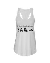 Load image into Gallery viewer, Simple Woman Loves Wine Camping Shoes And Climbing Ladies Flowy Tank