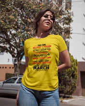 Load image into Gallery viewer, This Girl Has Fought A Thousand This Girl Was Born In March Ladies Tee