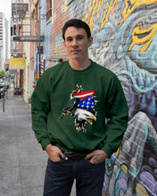 Load image into Gallery viewer, Eagle Giant Scratch USA Flag Gift For Women Sweatshirt