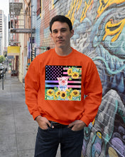 Load image into Gallery viewer, Pig America Flag Sunflower Special Custom Design Sweatshirt