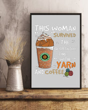 Load image into Gallery viewer, The Quarantine Time With Yarn And Coffee Gift For Women Vertical Poster