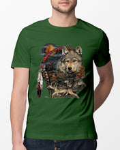 Load image into Gallery viewer, Native Wolf Gift For Wolf Lovers Guys Tee