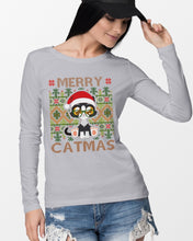 Load image into Gallery viewer, Merry Catmas Cute Funny Gifts Unisex Long Sleeve