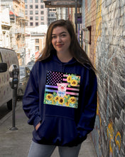 Load image into Gallery viewer, Pig America Flag Sunflower Special Custom Design Hoodie