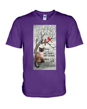 Load image into Gallery viewer, Siamese Cat Red Cardinals Those We Love Guys V-Neck