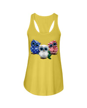 Load image into Gallery viewer, Lovely Phone Case Three Owl With US Flag Gift For Owl Lovers Ladies Flowy Tank