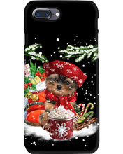 Load image into Gallery viewer, Yorkshire Terrier Loves Drinking Hot Latte Gift For Dog Lovers Phone case