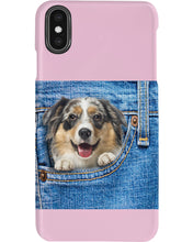 Load image into Gallery viewer, Australian Shepherd In Denim Pocket Gift For Dog Lovers Phone case