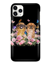 Load image into Gallery viewer, Pekingese With Peonies Gift For Dog Lovers Phone case