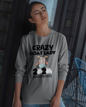 Load image into Gallery viewer, Crazy Goat Lady 2020 Quarantined Gift For Goat Lovers Unisex Long Sleeve