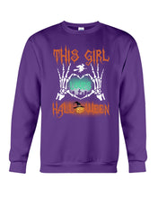 Load image into Gallery viewer, This Girl Loves Halloween Gift For Girls Sweatshirt