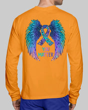 Load image into Gallery viewer, You Matter Ribbon Awareness With Angel Wings Unisex Long Sleeve