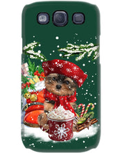 Load image into Gallery viewer, Yorkshire Terrier Loves Drinking Hot Latte Gift For Dog Lovers Phone case