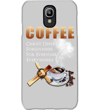 Load image into Gallery viewer, Coffee Christ Offers Forgiveness For Everyone Everywhere Phone case