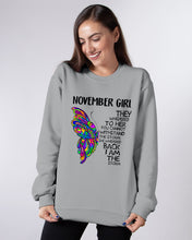 Load image into Gallery viewer, Birthday Gift For November Girl They Whispered To Her You Cannot Withstand The Storm Sweatshirt