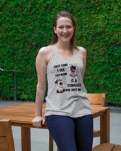 Load image into Gallery viewer, I See Every Morning Is A Schnauzer Who Loves Me Ladies Flowy Tank